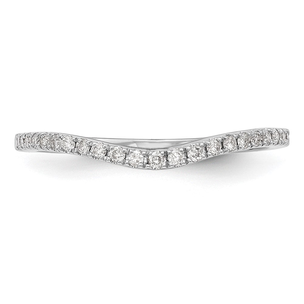 14k White Gold Real Diamond Wedding Band