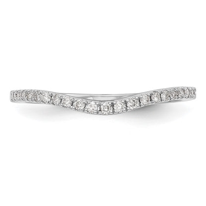 14k White Gold Real Diamond Wedding Band