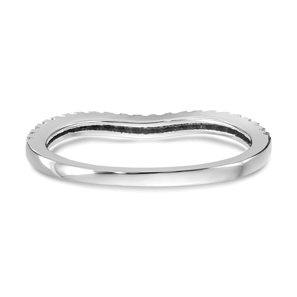 14k White Gold Real Diamond Wedding Band
