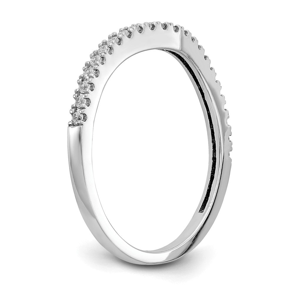 14k White Gold Real Diamond Wedding Band