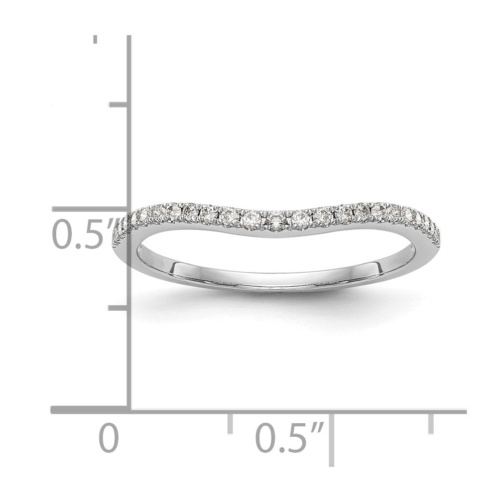 14k White Gold Real Diamond Wedding Band
