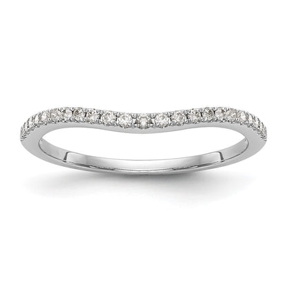 14k White Gold Real Diamond Wedding Band