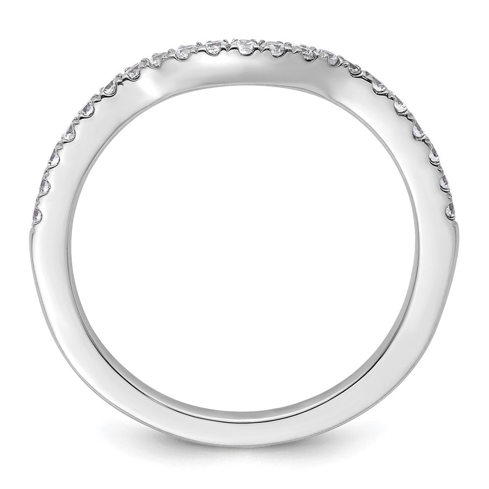 14k White Gold Real Diamond Wedding Band