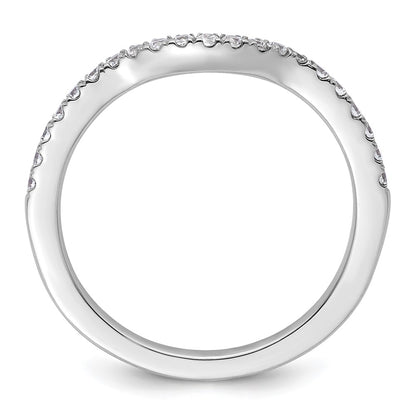 14k White Gold Real Diamond Wedding Band