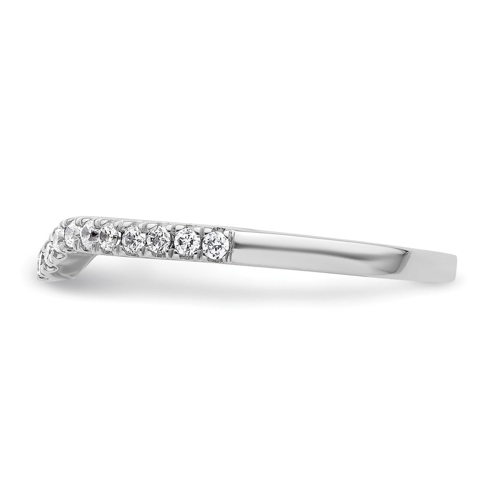 14k White Gold Real Diamond Wedding Band