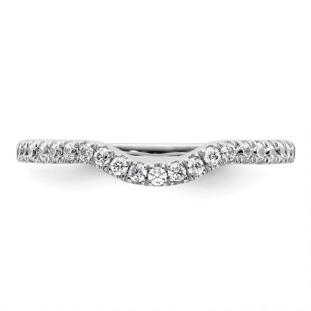 14k White Gold Real Diamond Wedding Band