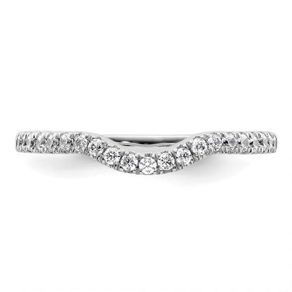 14k White Gold Real Diamond Wedding Band