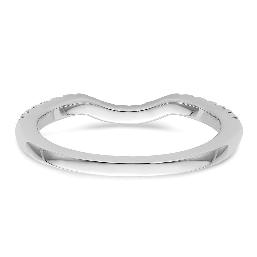 14k White Gold Real Diamond Wedding Band