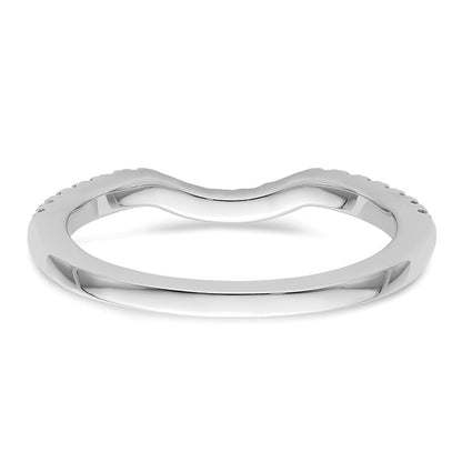 14k White Gold Real Diamond Wedding Band