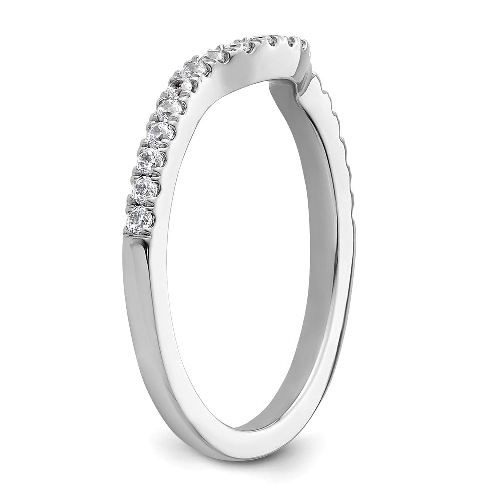 14k White Gold Real Diamond Wedding Band