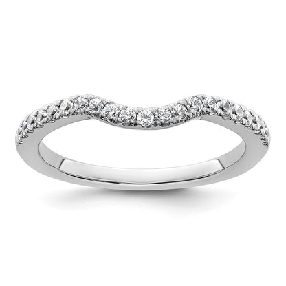 14k White Gold Real Diamond Wedding Band