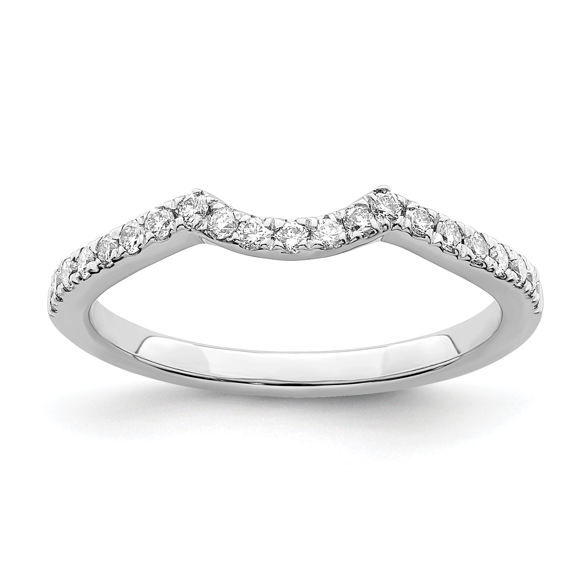 14K White Gold True Origin 1/4 Carat Lab Grown Diamond Vs/Si D E F Wedding Band