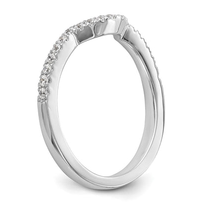 14k White Gold Real Diamond Wedding Band
