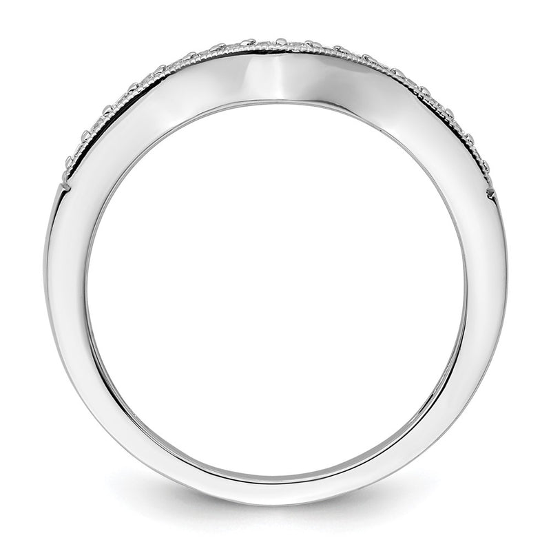 14k White Gold Real Diamond Wedding Band