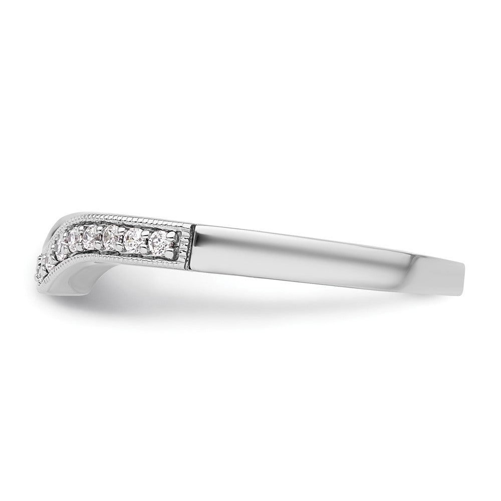 14k White Gold Real Diamond Wedding Band