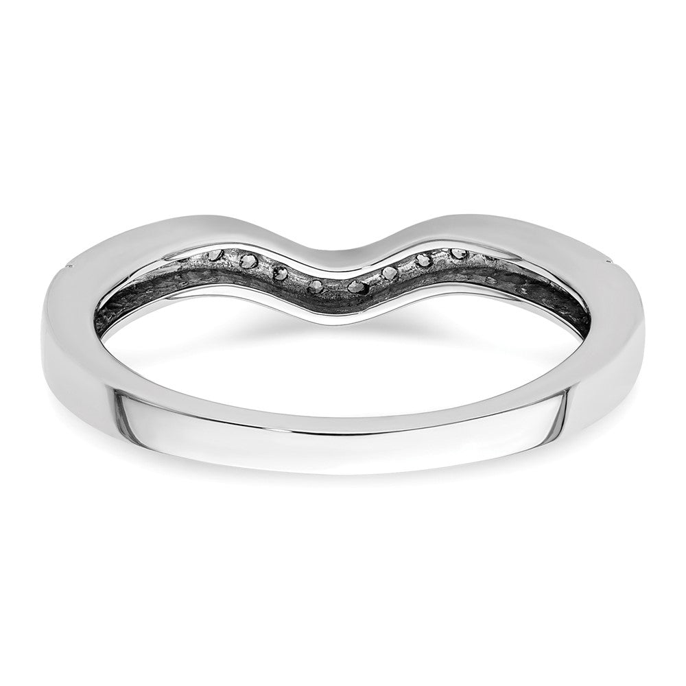 14k White Gold Real Diamond Wedding Band