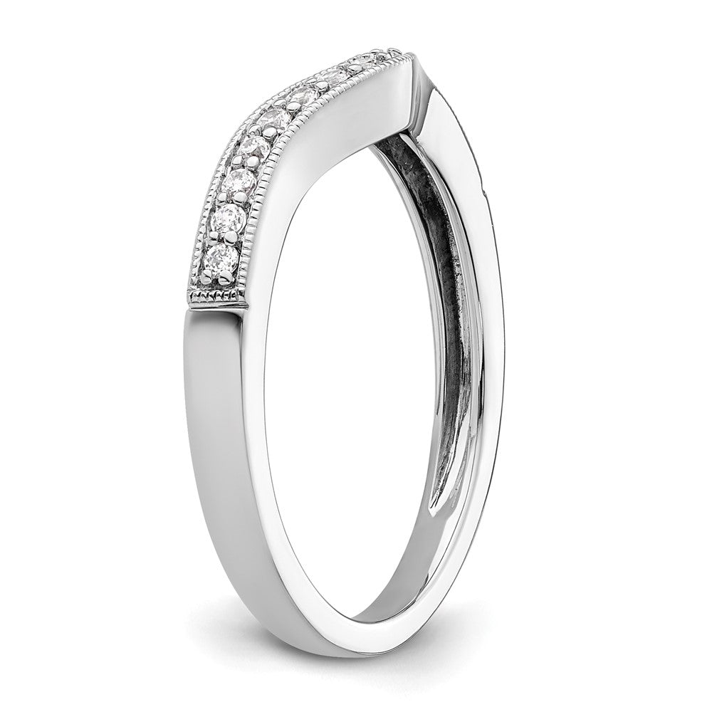 14k White Gold 1/6 Ct. Lab Grown Diamond VS/SI+ G+ Complete Wedding Band