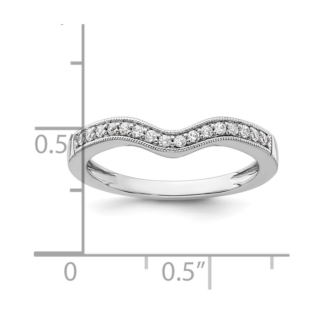 14k White Gold Real Diamond Wedding Band