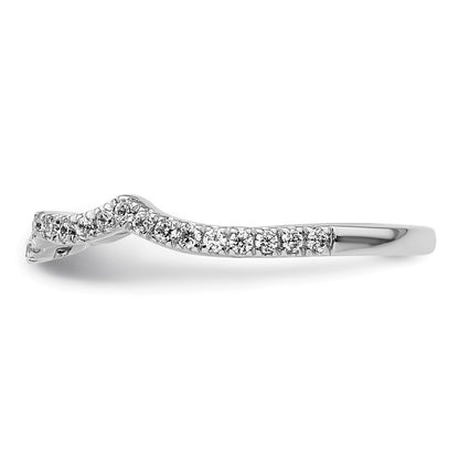14k White Gold Real Diamond Wedding Band