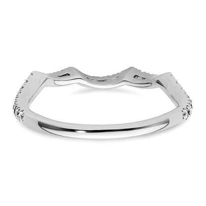 14k White Gold Real Diamond Wedding Band