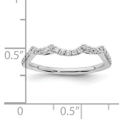 14k White Gold Real Diamond Wedding Band