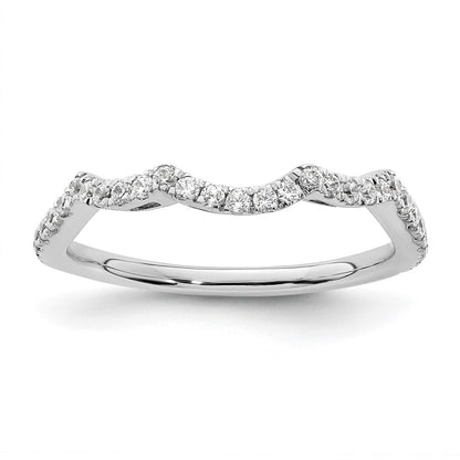 14k White Gold Real Diamond Wedding Band