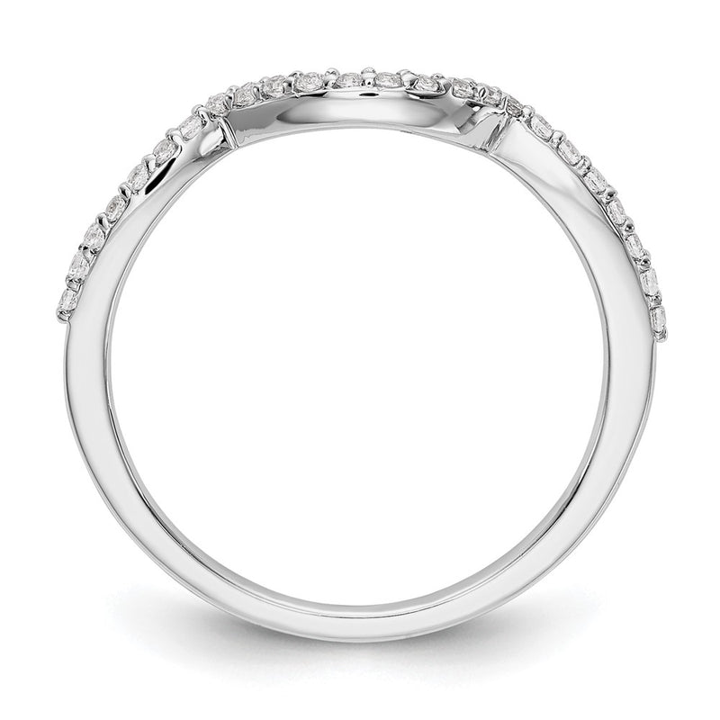 14k White Gold Real Diamond Wedding Band