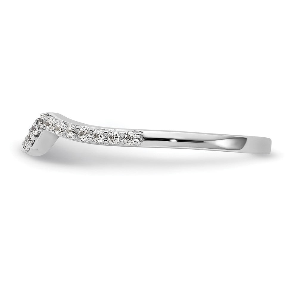 14k White Gold Real Diamond Wedding Band