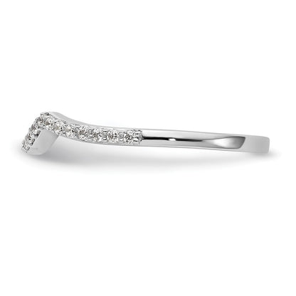 14k White Gold Real Diamond Wedding Band