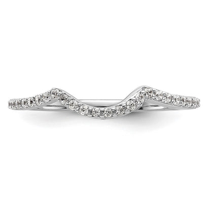 14k White Gold Real Diamond Wedding Band