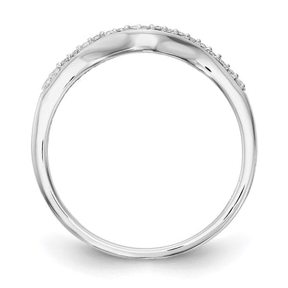 14k White Gold Real Diamond Wedding Band