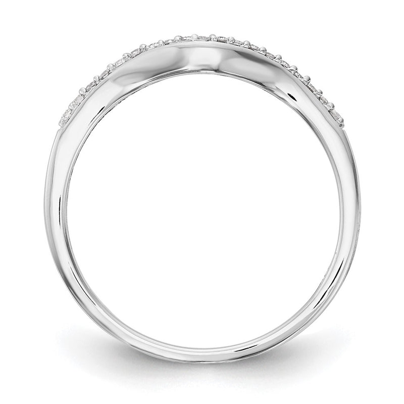 14k White Gold Real Diamond Wedding Band