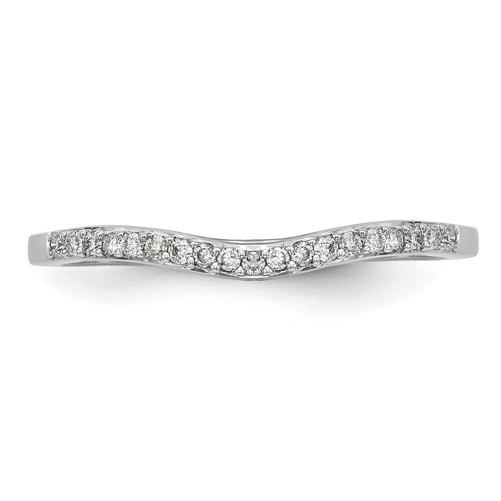14k White Gold Real Diamond Wedding Band