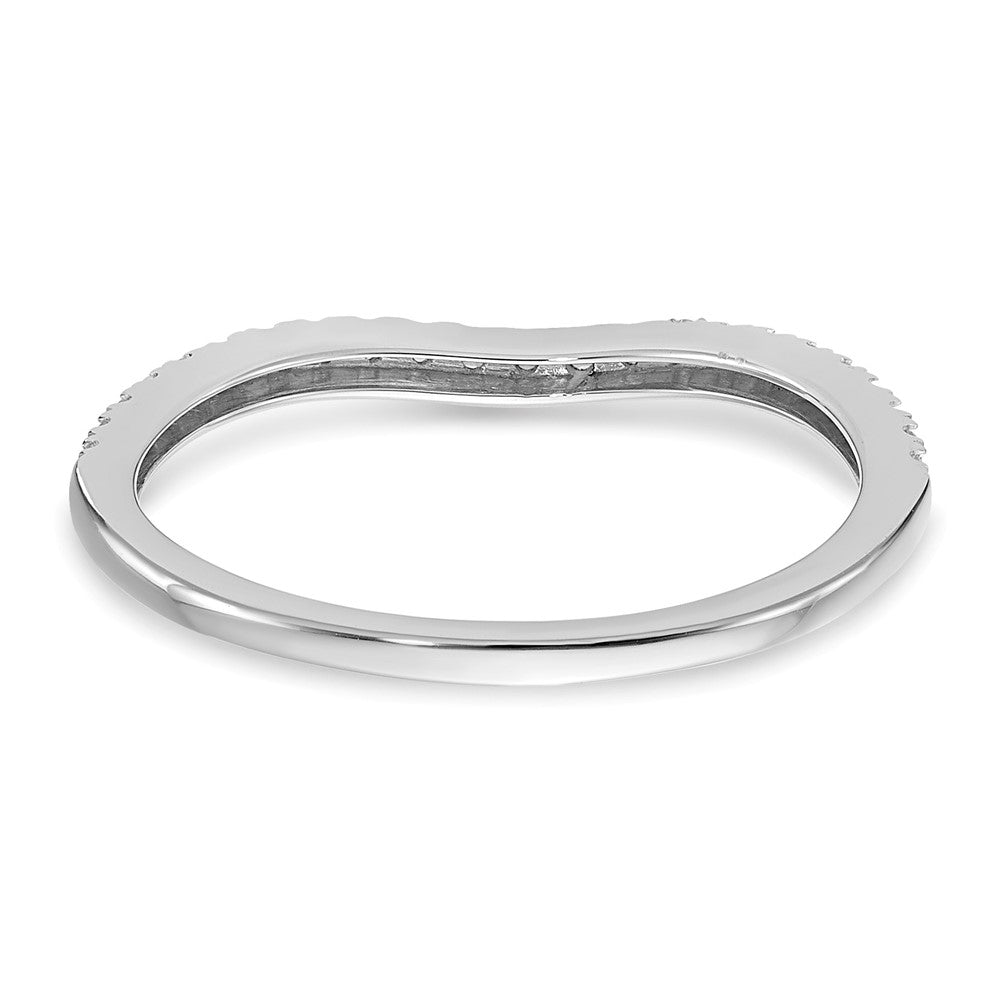 14k White Gold Real Diamond Wedding Band