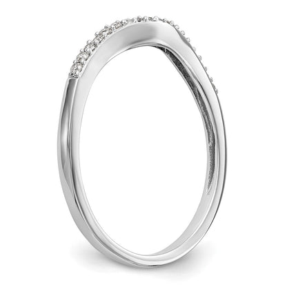 14k White Gold Real Diamond Wedding Band
