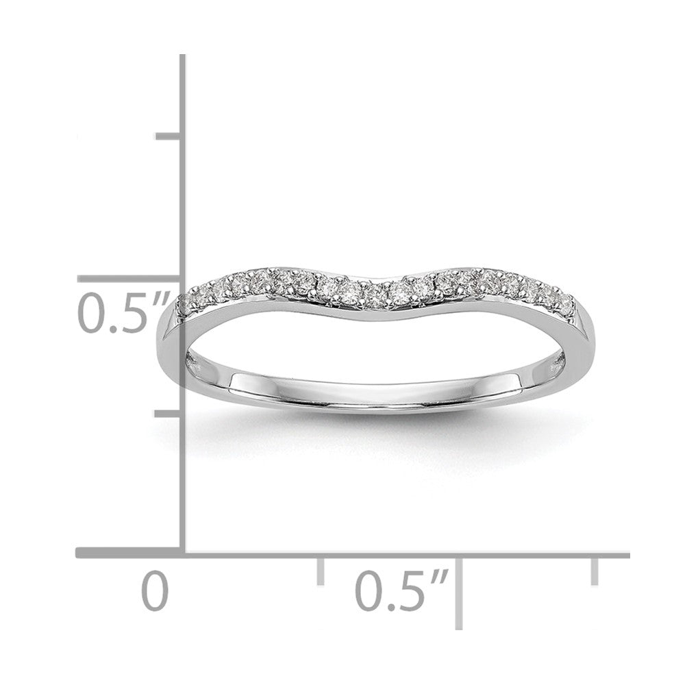 14k White Gold Real Diamond Wedding Band