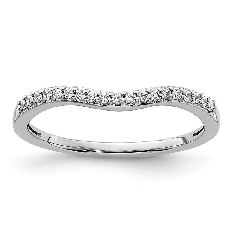 14k White Gold 1/10 Ct. Lab Grown Diamond VS/SI+ G+ Complete Wedding Band