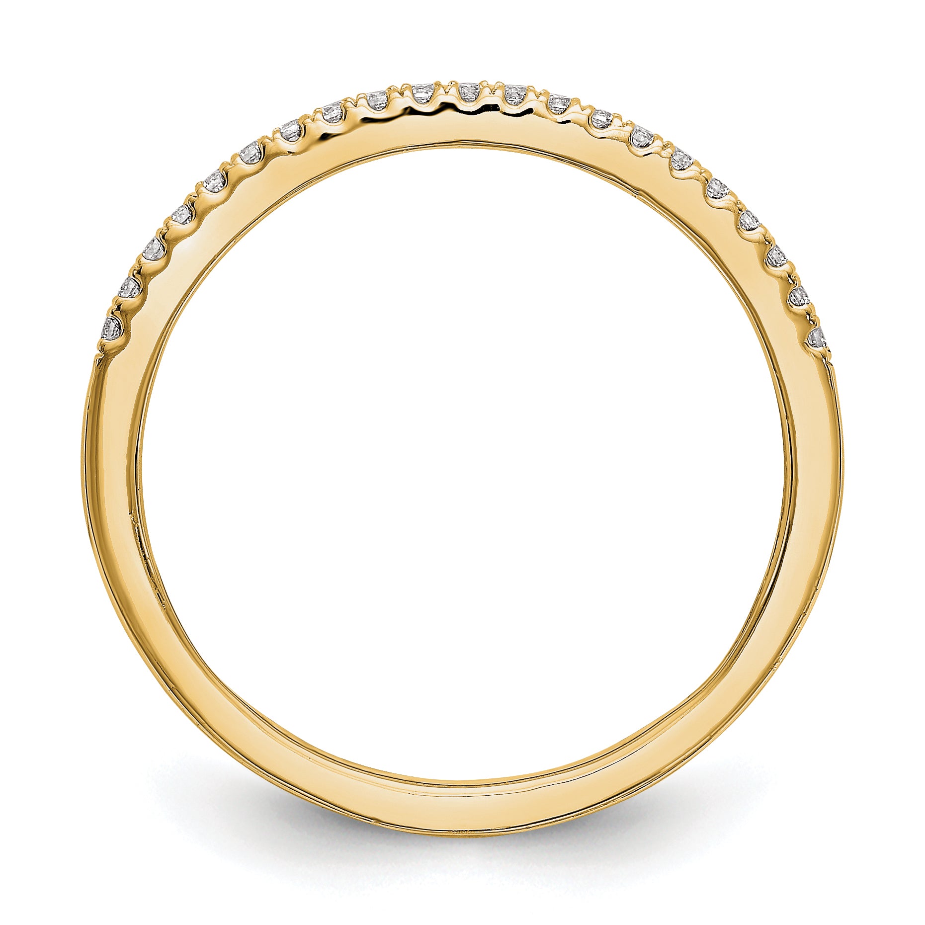 14K Yellow Gold Diamond Wedding Band