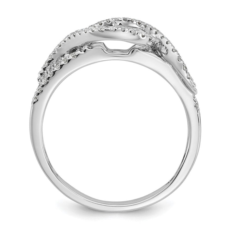 14K White Gold Peg Set Simulated Diamond Halo Engagement Ring