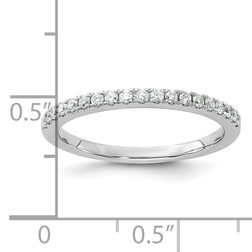 14k White Gold 1/5 Ct. Lab Grown Diamond VS/SI+ G+ Wedding Band Ring