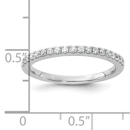 14k White Gold 1/5 Ct. Lab Grown Diamond VS/SI+ G+ Wedding Band Ring