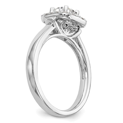 14kw Peg Set Simulated Diamond Cushion Halo Engagement Ring