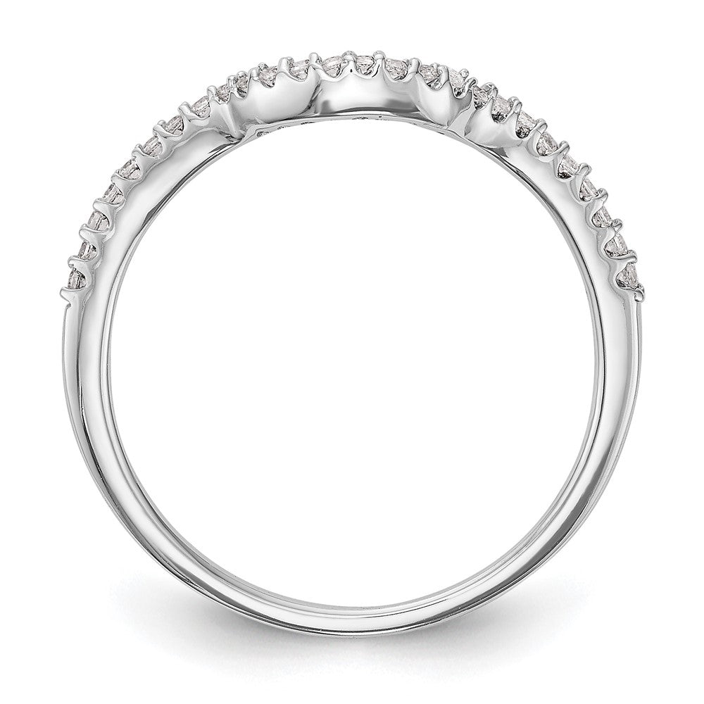 14K White Gold Diamond Wedding Band