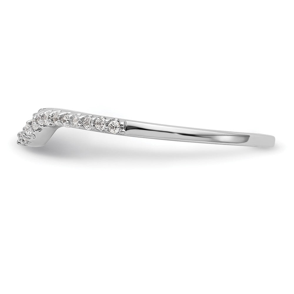 14K White Gold Diamond Wedding Band