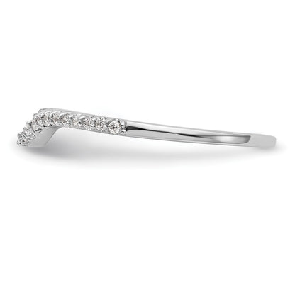 14K White Gold Diamond Wedding Band