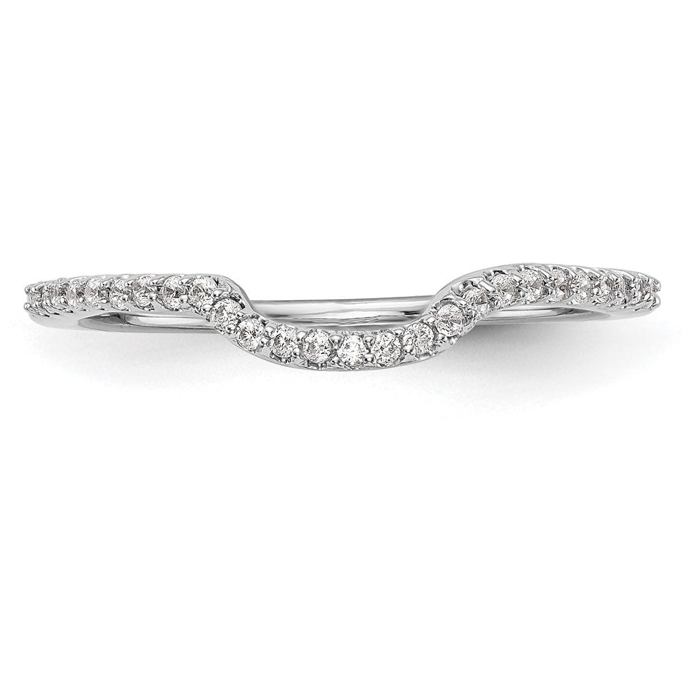 14K White Gold Diamond Wedding Band