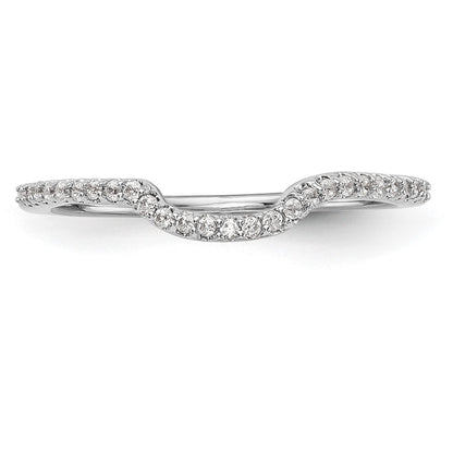 14K White Gold Diamond Wedding Band