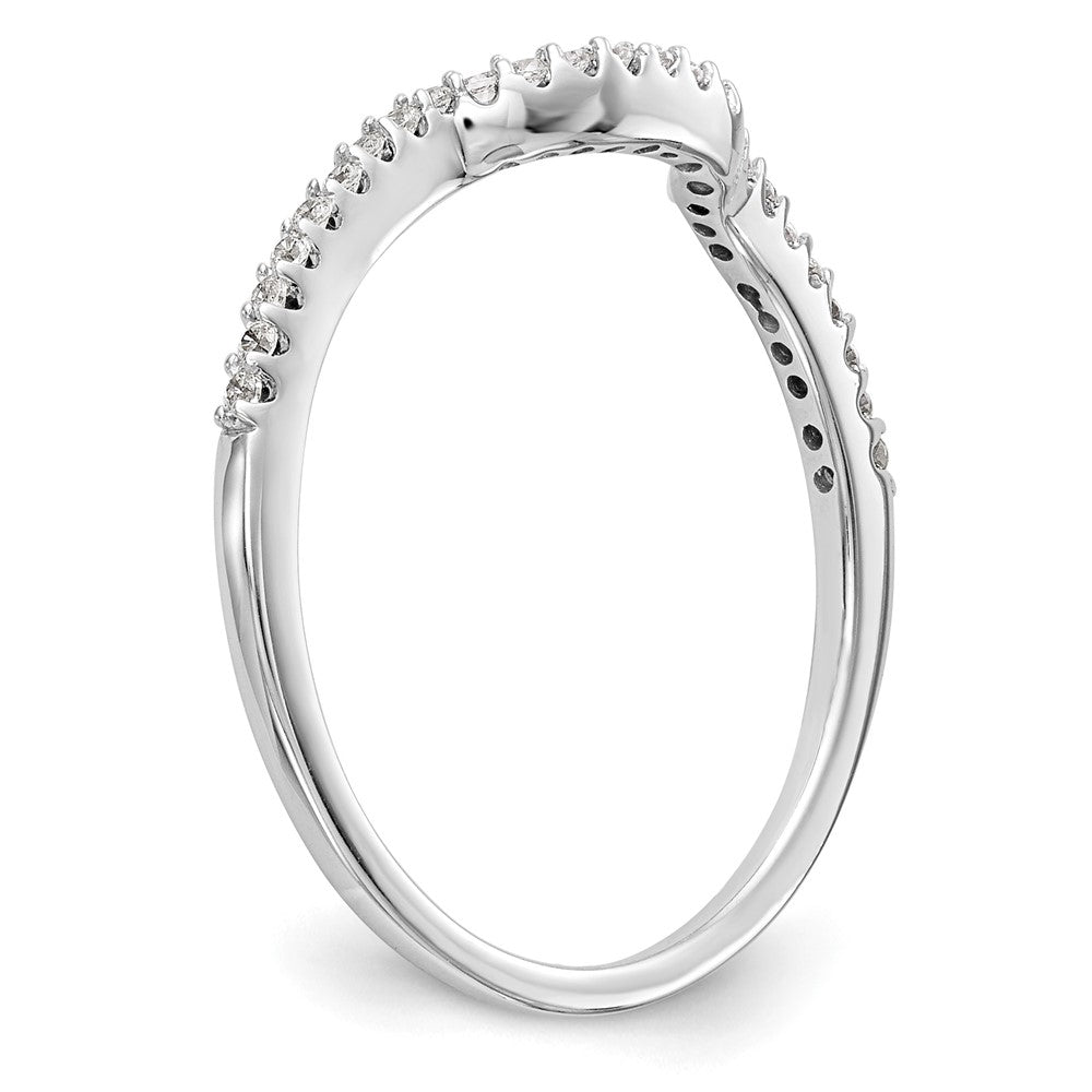 14K White Gold Diamond Wedding Band