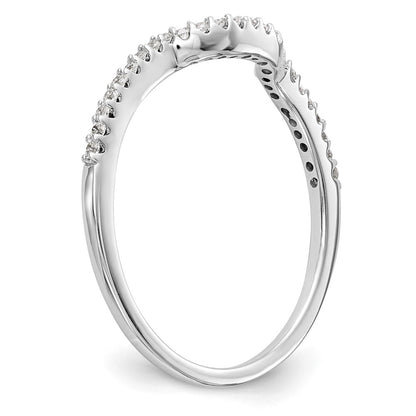 14K White Gold Diamond Wedding Band