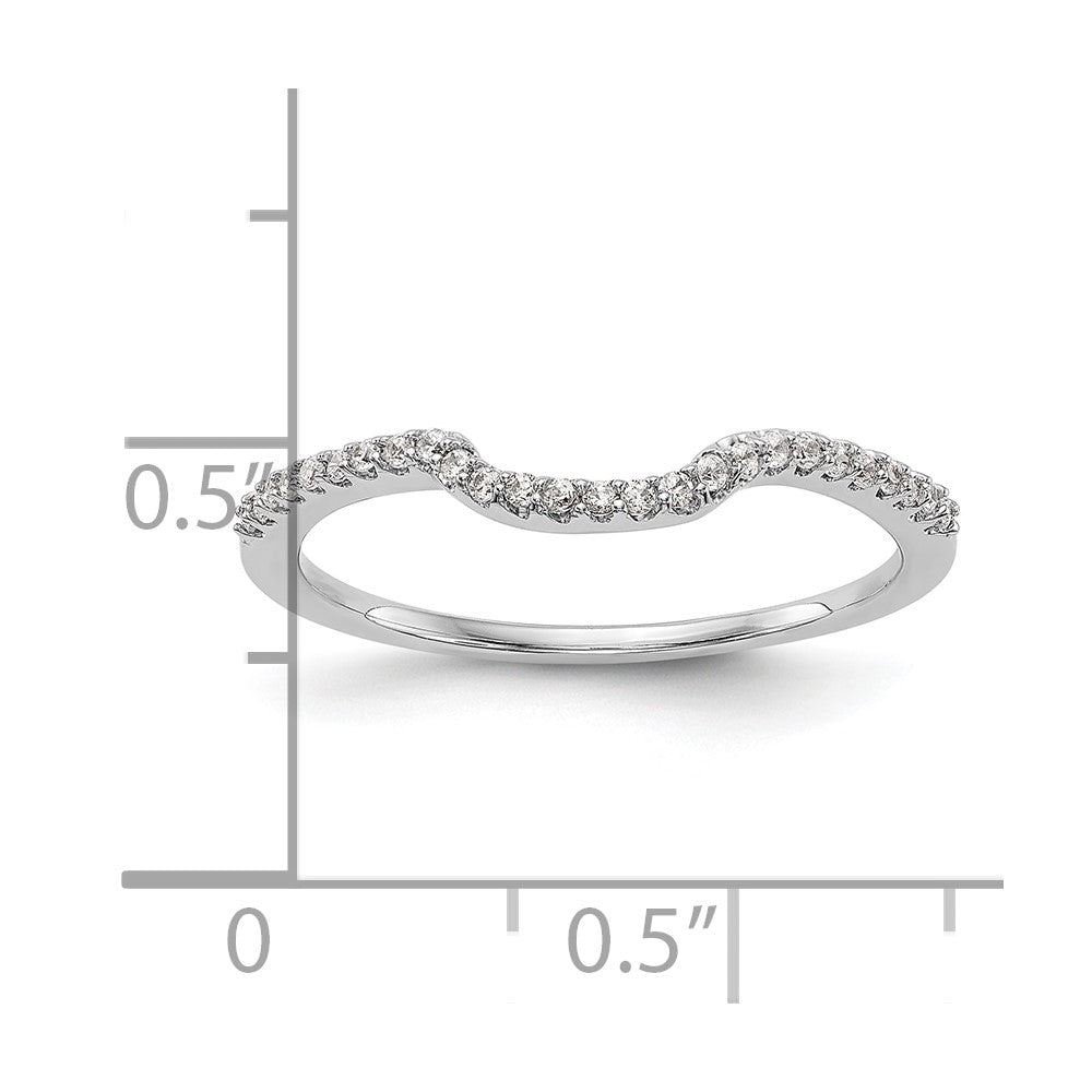 14K White Gold Diamond Wedding Band